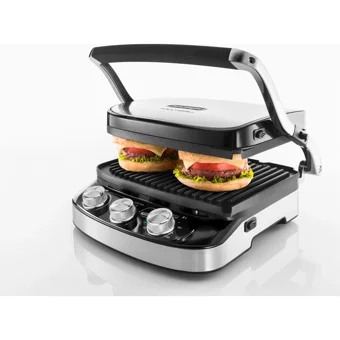 Delonghi CGH912 6 Dilim Seramik Çıkartılabilir Plaka Çift Taraflı 1500 W Izgaralı inox Tost Makinesi