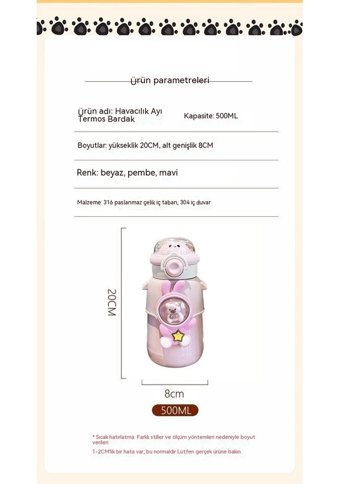 Summer Love Çelik 500 ml Termos Mavi