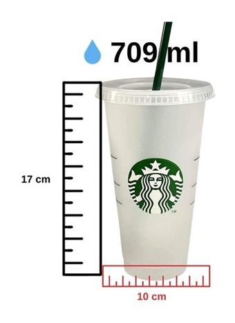 Starbucks Plastik 709 ml Termos Beyaz