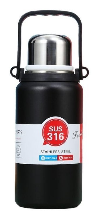 Mdsj Jzcat 316 Çelik 600 ml Outdoor Termos Siyah