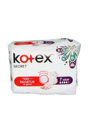 Kotex Secret Organik Antialerjik Uzun 7'li Hijyenik Ped 1 Adet