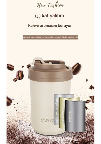 Summer Love Çelik 380 ml Termos Kahverengi