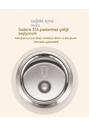 Summer Love 316 Çelik 420 ml Termos Beyaz