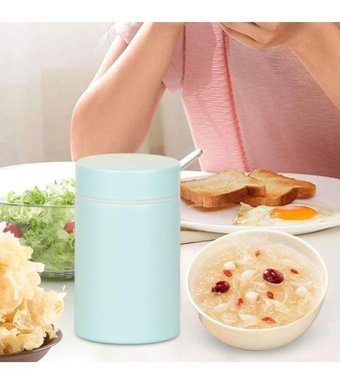 Magideal Suntek Paslanmaz Çelik 260 ml Matara - Yemek Outdoor Termos Mavi