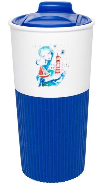Anemoss Fenerci Kız Mug Plastik 450 ml Termos Beyaz