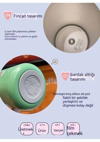 Summer Love 304 Çelik 400 ml Outdoor Termos Kırmızı