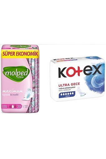 Kotex Organik Antialerjik İnce Uzun-Gece 26'lı Hijyenik Ped 1 Adet