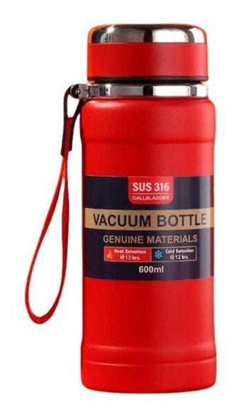 Mdsj Jzcat Çelik 600 ml Outdoor Termos Kırmızı