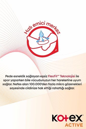 Kotex Active Organik Antialerjik Orta Normal 22'li Hijyenik Ped 2 Adet