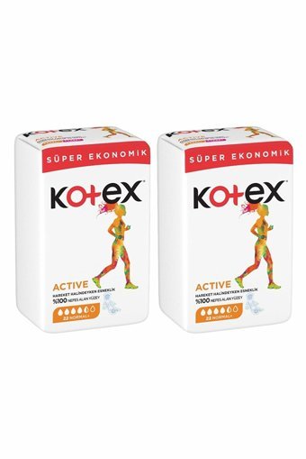 Kotex Active Organik Antialerjik Orta Normal 22'li Hijyenik Ped 2 Adet