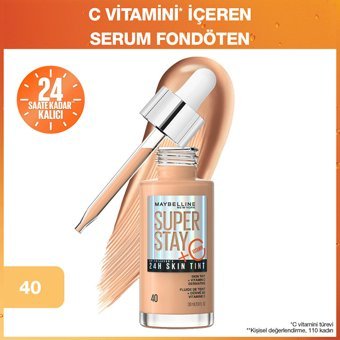 Maybelline New York Super Stay Skin Tint 40 Evet Evet Likit Serum Fondöten 30 ml