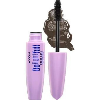 Avon Delightful False Lash Hacim Veren Suya Dayanıklı Kahverengi Maskara