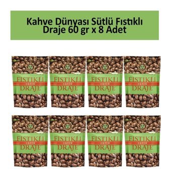 Kahve Dünyası Draje Antep Fıstıklı Çikolata 8x60 gr