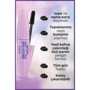Avon Delightful False Lash Hacim Veren Suya Dayanıklı Kahverengi Maskara