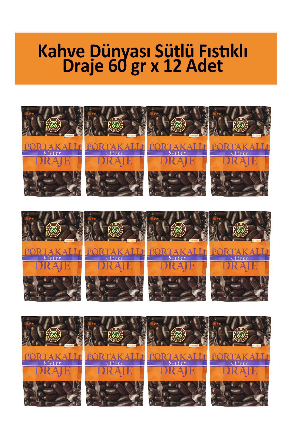 Kahve Dünyası Draje Bitter Portakallı Çikolata 12x60 gr