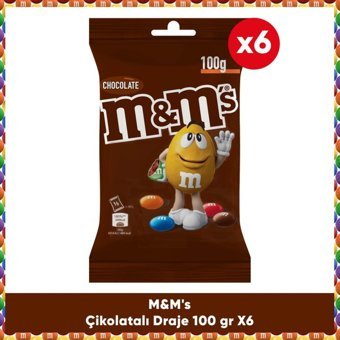 M&m's Draje Çikolata 6x100 gr