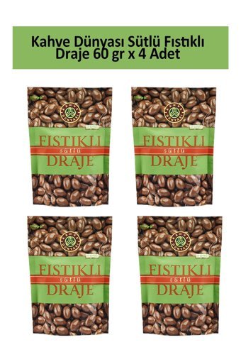 Kahve Dünyası Draje Antep Fıstıklı Çikolata 4x60 gr