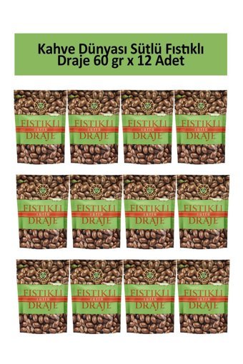 Kahve Dünyası Draje Antep Fıstıklı Çikolata 12x60 gr