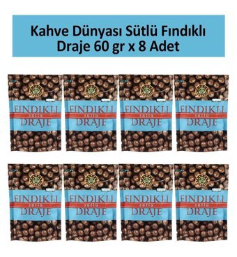 Kahve Dünyası Draje Fındıklı Sütlü Çikolata 8x60 gr