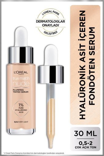 L'Oreal Paris True Match Very Light 2 Serum Şişe Fondöten 30 ml