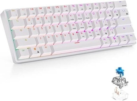 LIQC RK61 Q RGB Kablosuz Beyaz Mekanik Klavye