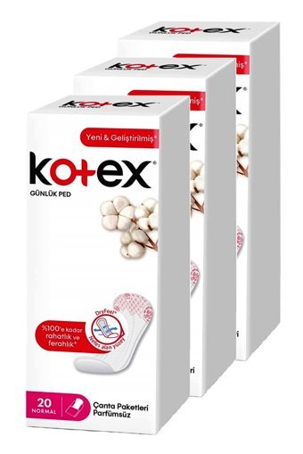 Kotex Organik Antialerjik Normal 29'lu Hijyenik Ped 3 Adet