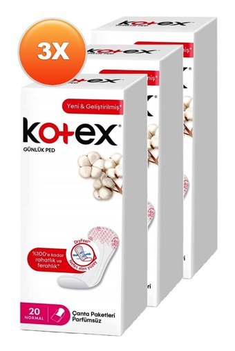 Kotex Organik Antialerjik Normal 29'lu Hijyenik Ped 3 Adet
