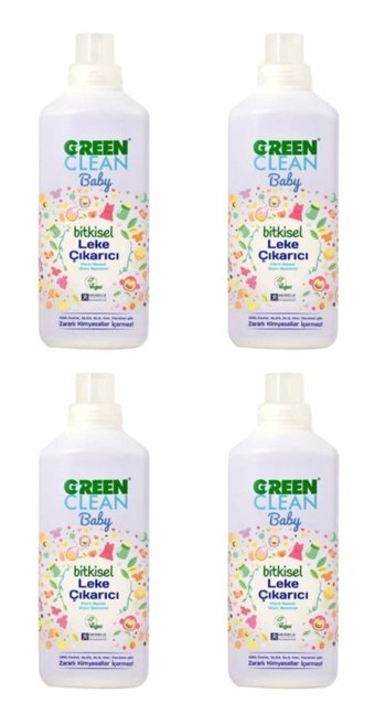 U Green Clean Baby Bitkisel 4x1000 ml Sıvı Leke Çıkarıcı