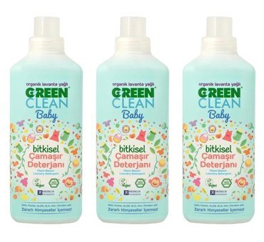 U Green Clean Lavanta Yağlı Bitkisel 3x1000 ml Sıvı Çamaşır Detarjanı