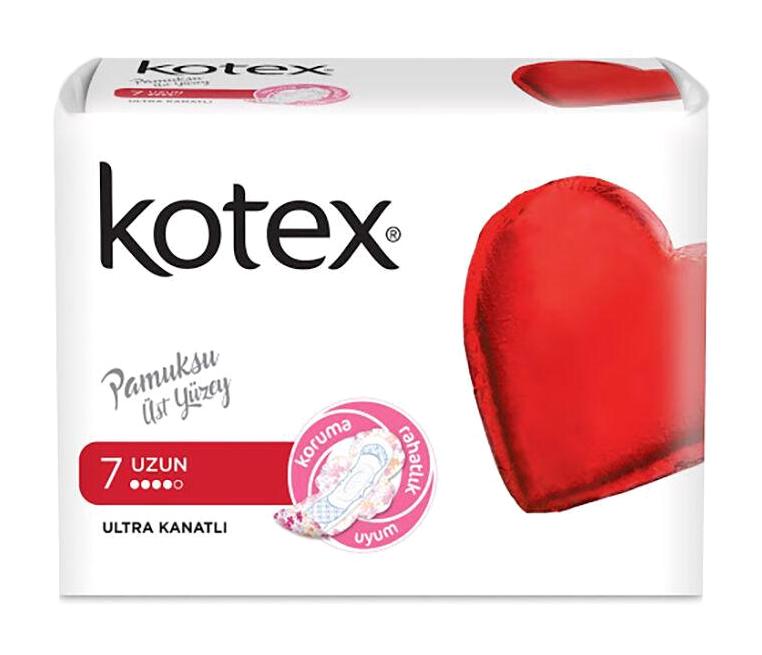 Kotex Ultra Kanatlı 7'li Uzun Günlük Ped