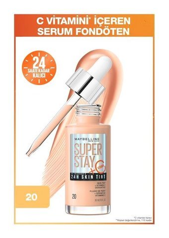 Maybelline New York Super Stay Skin Tint 20 Evet Evet Likit Serum Fondöten 30 ml