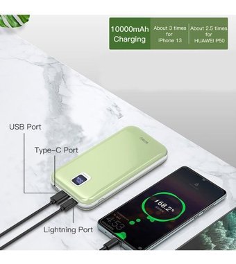 Wiwu JC-16 10000 mAh Powerbank Yeşil
