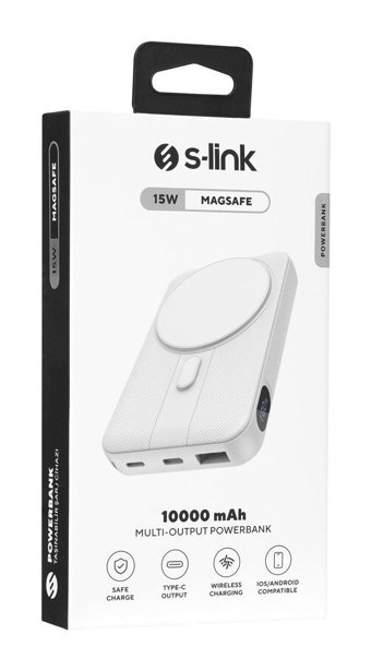 S-Link M110 Hızlı Şarj 10000 mAh Powerbank Beyaz