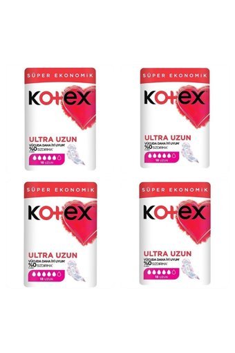 Kotex Ultra Quadro Organik Antialerjik Orta Ultra Uzun 18'li Hijyenik Ped 4 Adet