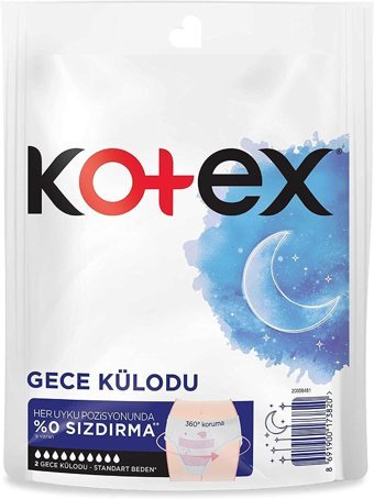 Kotex Organik Antialerjik Kalın Gece Ekstra 2'li Hijyenik Ped 5 Adet