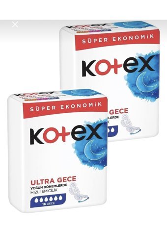 Kotex Ultra Quadro Organik Antialerjik Orta Gece 16'lı Hijyenik Ped 2 Adet
