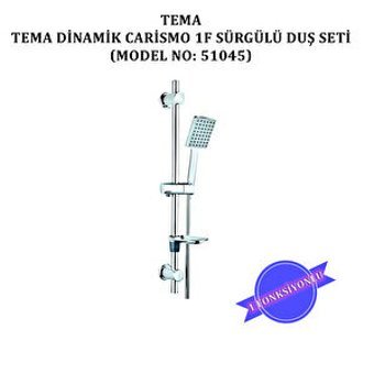 Tema 51045 Yağmurlama Sürgülü Mafsallı Duş Seti