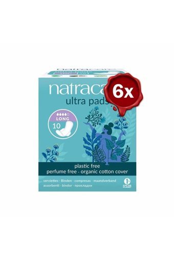 Natracare Organic Cotton Cover Organik Orta Ultra Uzun 10'lu Hijyenik Ped 6 Adet