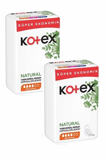 Kotex Natural Quadro Organik Antialerjik Orta Normal 22'li Hijyenik Ped 1 Adet