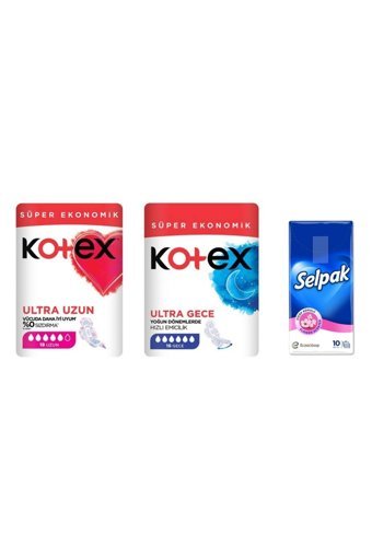 Kotex Organik Antialerjik Orta Ultra Uzun-Gece 34'lü Hijyenik Ped 1 Adet