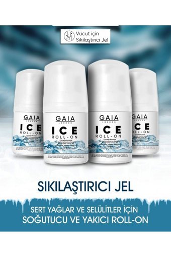 Gaia London Ice Roll-on Sıkılaştırıcı Selülit Jel 4x50 ml