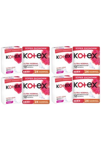 Kotex Organik Antialerjik Orta-İnce Normal-Ultra Uzun 42'li Hijyenik Ped 4 Adet