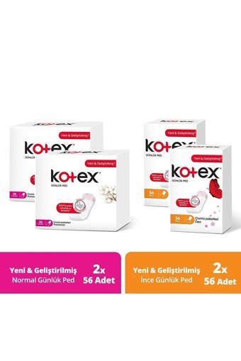 Kotex Organik Antialerjik Orta-İnce Normal-Normal 56'lı Hijyenik Ped 2 Adet