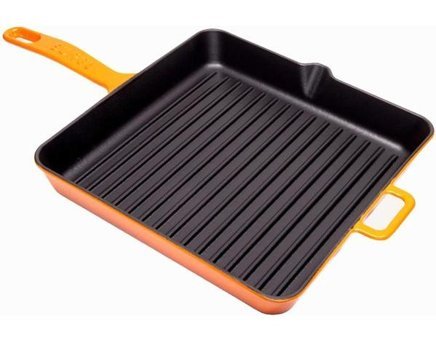Sürel Kare Izgara Döküm 30 cm Tava Turuncu
