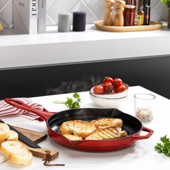 Schafer Guss Chef Döküm 28 cm Tava Kırmızı