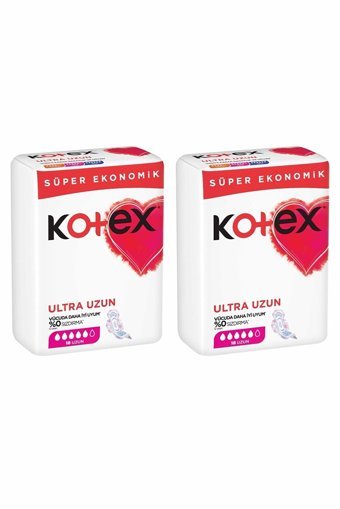 Kotex Organik Antialerjik Orta Ultra Uzun 18'li Hijyenik Ped 2 Adet