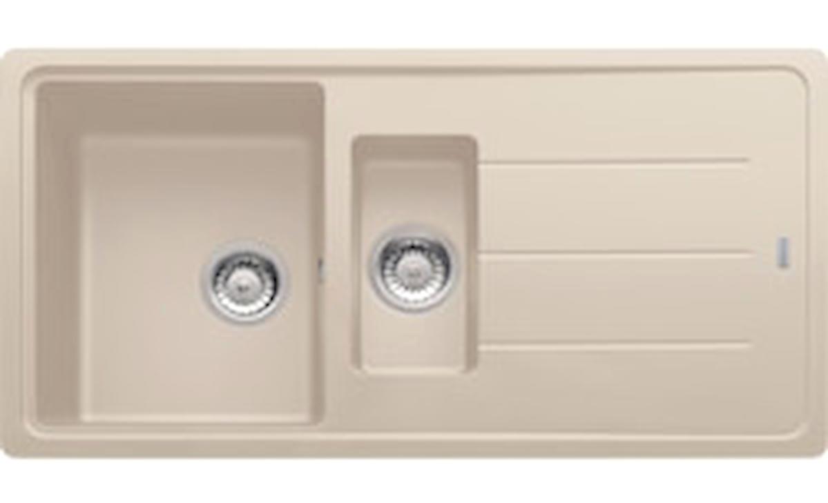 Franke BFG 651 Sahara 340 mm Damlalıklı Tezgah Üstü 1.5 Gözlü Dikdörtgen Sağ Granit Eviye Bej