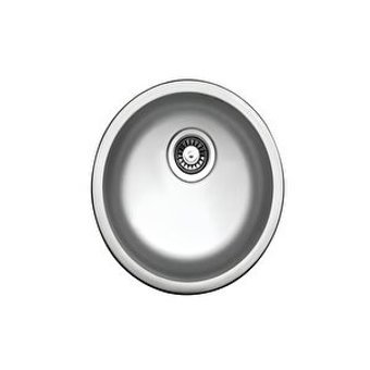 Ukinox Un446 446 mm Damlalıksız Tezgah Altı Tek Gözlü Yuvarlak Orta Paslanmaz Çelik Eviye Gri