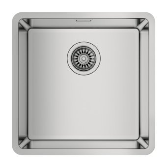 Teka Be Linea RS15 40.40 433 mm Damlalıksız Tezgah Altı Tek Gözlü Kare Orta Paslanmaz Çelik Eviye Gri