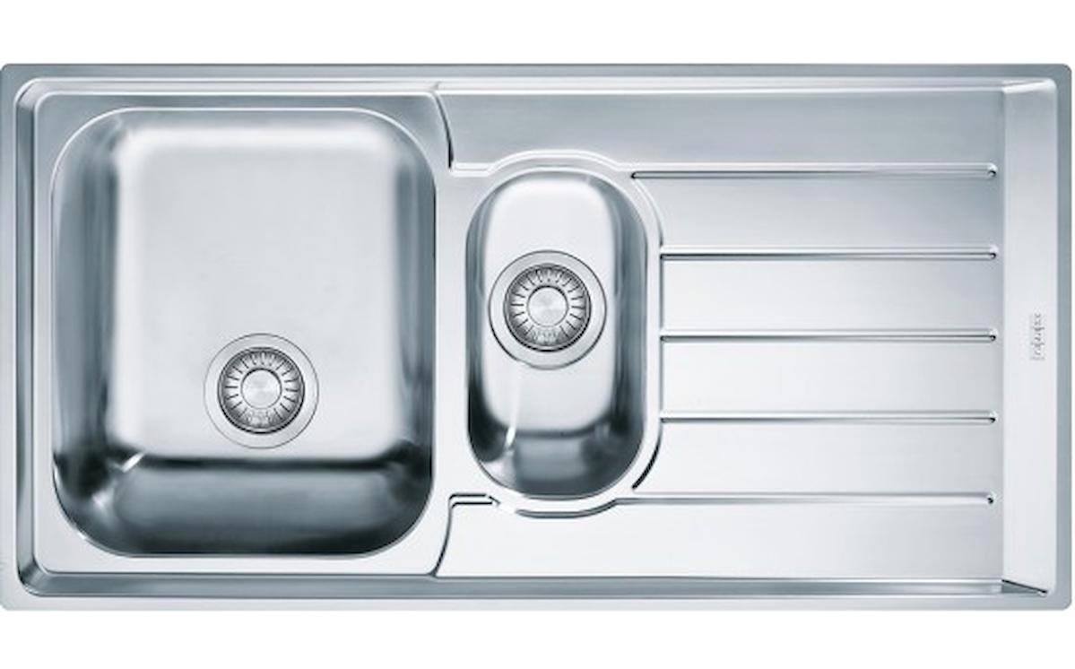 Franke Neptun Nex 651 510 mm Damlalıklı Tezgah Üstü 1.5 Gözlü Dikdörtgen Sağ Paslanmaz Çelik Eviye Gri